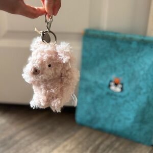 Jellycat Little Pig Bag Charm Keychain with tags and dust bag